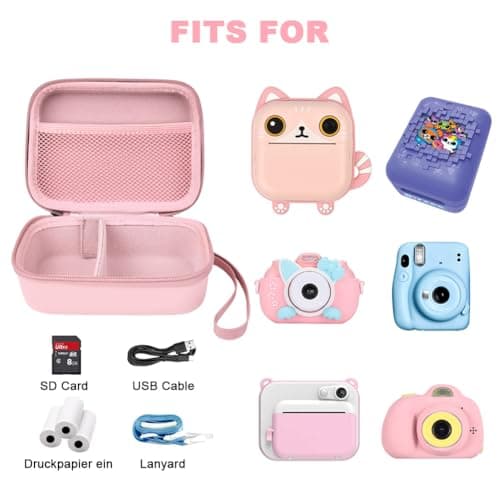 Ainiv Kids Instant Camera Case, Kid Camera Photo Paper Organizer Light Pink — view 6