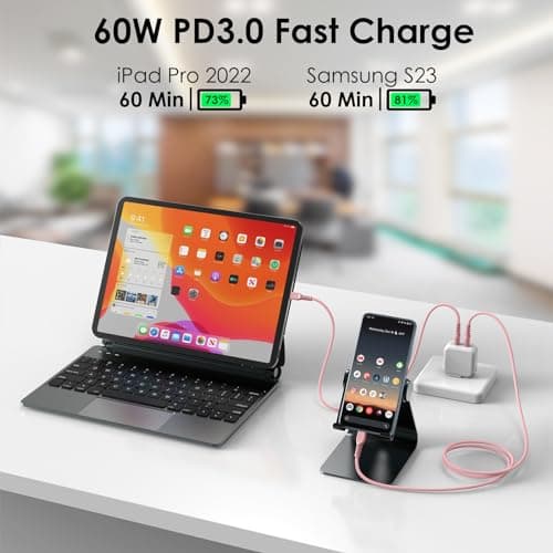 TECHGEAR USB C to USB C Charger Cable (6Pack 0.3M+1M+2M+3M+2x Adapter) 60W Braided Type C Cable Fast Charging Data Lead Compatible Phone 17 16 15 Pro Max, iPad Air/Pro, Samsung S26 S25 S24 A17, Pixel — view 5