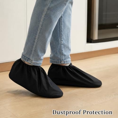 4 Pairs Reusable Waterproof Shoe Covers,Non-slip Dust-resistant Overshoes,durable Shoe Protector Covers,For Keeping Floors and Carpets Clean and Tidy,as Well as for General Cleaning Protecting Shoes — view 4