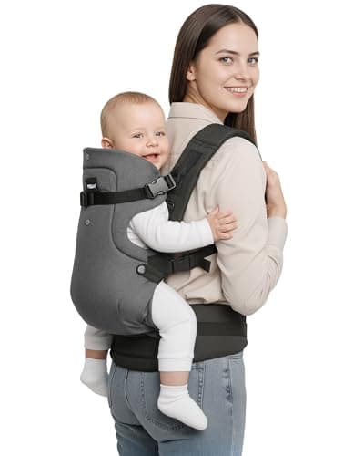 4-in-1 Cotton Blend Baby Carrier 0-36 Months (3.6-14.5 kg), Grey Black — view 2