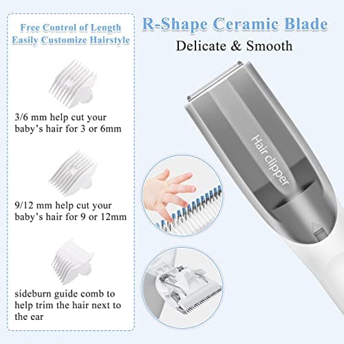 Carer Spark Baby Hair Clippers,Quiet Vacuum Trimmer for Toddlers — view 4