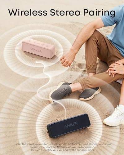 Anker Soundcore 2 Portable Bluetooth Speaker, 12W Stereo, Pink — view 4