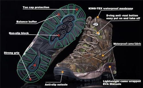 SANANG Waterproof Hunting Shoes Camo Lightweight Hiking Shoes Men's Military Tactical Army Combat Boots Size 5.5-12 — view 4