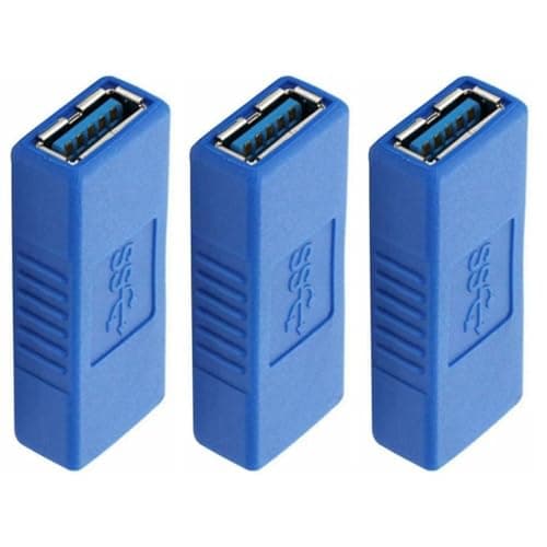 NEW USB 3.0 A Female Converter Adapter - Connect & Extend USB Cables Easily (3 Pack)