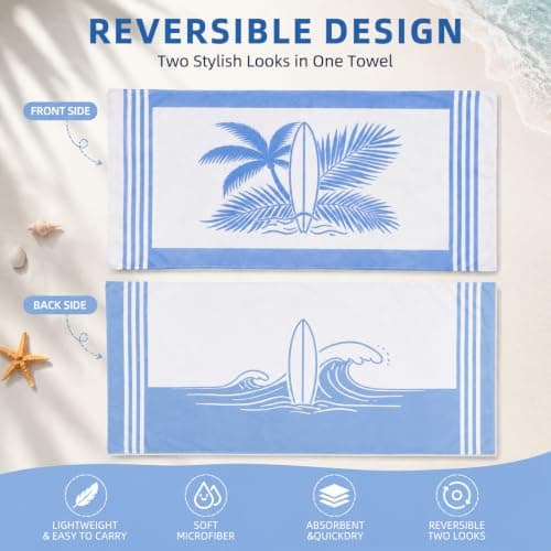 HPLSZCN Beach Towel, 180 x 82 cm Extra Large Beach Towels for Adults — view 6