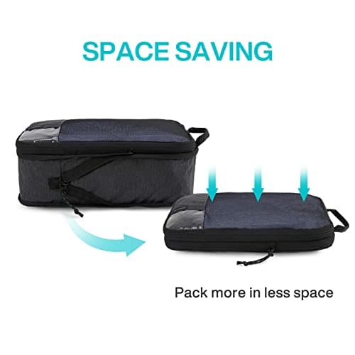 BAGSMART 2pcs Compression Travel Packing Cubes for Suitcases Backpack — view 4