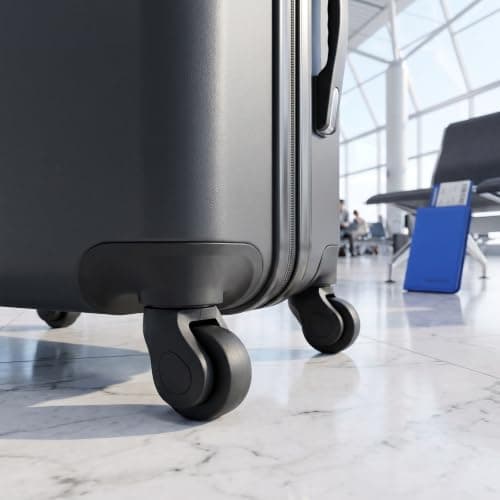 HYTROVE 4pcs Silent 360-degree Rotation Luggage Wheels Replacement for Suitcase and Trolley Case, Noise Reducing Black Abs Swivel Casters with Ultra Quiet Design for Travel Suitcase Repair — view 6