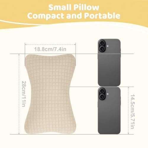 vocheer Small Pillow with Removable Cover, 28*17 cm Tiny Travel Pillow 1PC — view 4