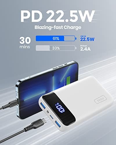 INIU Power Bank, 20000mAh Fast Charging Portable Charger, 22.5W Powerbank with USB Type C Input & Output, Battery Pack PD3.0 QC4.0 for iPhone 17 16 15 14 13 Pro Max Mini Plus Samsung S24 S23 iPad etc — view 2