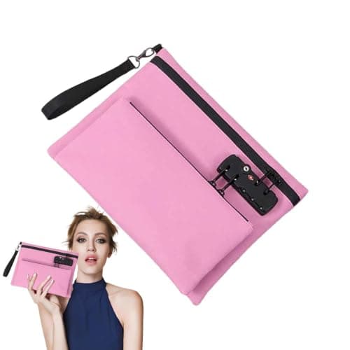 Travel Pouch Anti-Theft Purse With Lock And Zipper - Lockable Money Bags