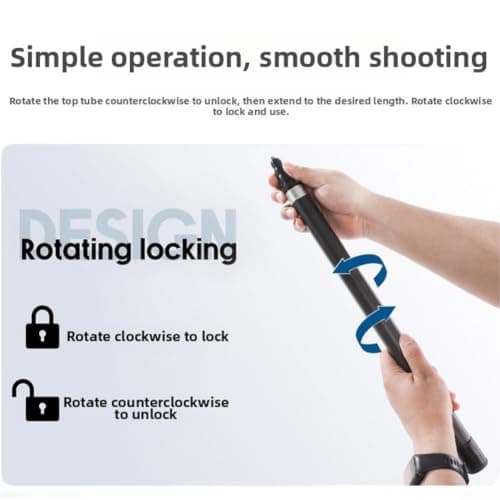 for insta360 Carbon Fibre Selfie Rod - Lightweight Extendable Monopod for X4 X5 X3 Action Cameras - Invisible Pole for Shots Vlog Stand 3.0m(3 m 9-Section gold) — view 4