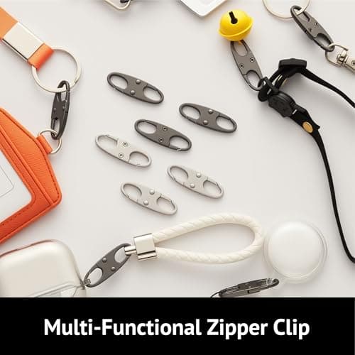 zelin Anti Theft Zipper Clip, Zipper Locks, Travel Essentials,4Pcs Silver — view 6