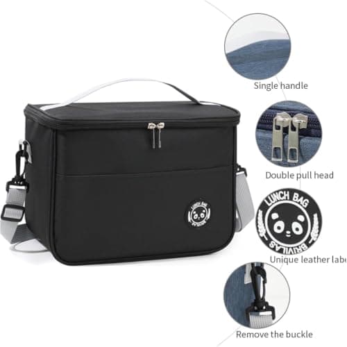 5.7L Family Picnic Cooler Bag Thermal Lunch Bag Cooling Bag for Work Beach Picnic Camping Keep Food Warm or Cold Insulated Cooling Bag for Camping,BBQ,Family,Car and Outdoor Activities — view 3