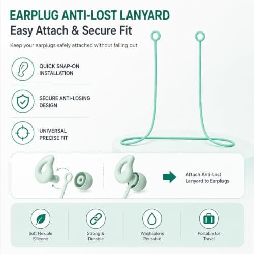 Link for Loop Engage/Quiet Experience Earplugs Safety Cord (Green 2Pcs) — view 4