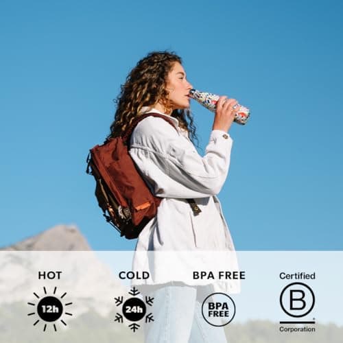 Qwetch - Insulated Originals Bottle - INOX 500 ml - Stainless Steel Water Bottle - 24h Cold and 12h Hot - Leakproof, BPA Free & Reusable for Sports & Travel — view 4
