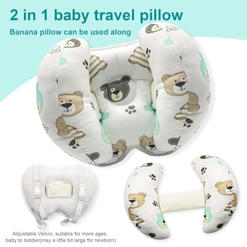 KAKIBLIN Baby Head Neck Support Pillow, 2 in 1 Banana Neck Pillow for Baby — view 4