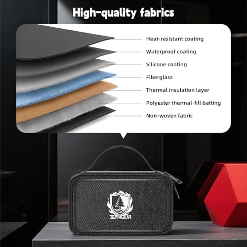 Zynqur Fireproof Flash Drive Case, 10 XL Slots for Office and Trave, Black — view 3