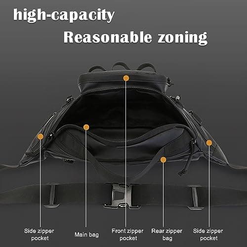 Fishing Tackle Bag Fanny Pack,Waterproof Fishing Tool Waist Bag with Adjustable Waist Strap for Fishing Hiking Running — view 3