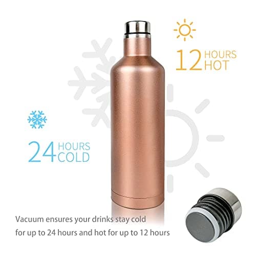 AZKEEGREY 500ml Insulated Wine Bottle and Tumbler with Lid Gift Set — view 4