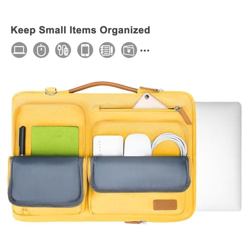 MOSISO Laptop Case 16 inch, 15.6 inch Laptop Bag Men Women, Yellow — view 4