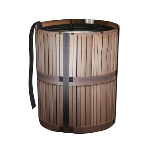 MDATT Teal Barn Door Floral Car Trash Can Leak-Proof Organizer For Long Road Trips And Family Vacations