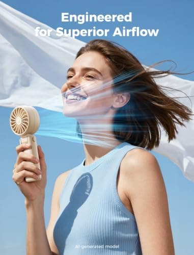 Aecooly Mighty Portable Handheld Fan,[20H Max Cooling],3 Flexible Modes — view 3