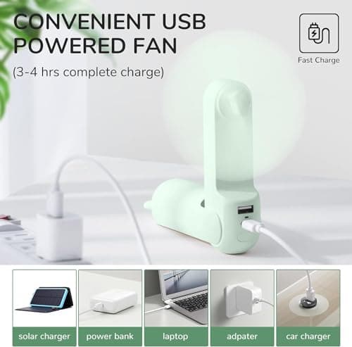 JISULIFE Handheld Fan 8 Plus: 40H Cooling & 4500mAh PowerBank & Flashlight — view 6