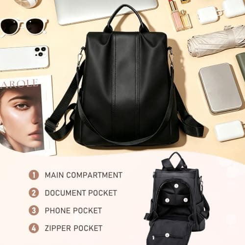 shepretty Backpacks Anti Theft Women Travel Rucksack Shoulder Bag,B648,8888-k. — view 4