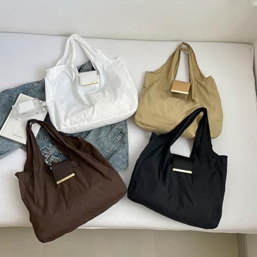 Tote Bag for Women Trendy Purses Portable Fashion Key Chain Shoulder Handbags for Students Teachers Travel Outdoor School Shopping Office Work Beach Picnic Daily (Burgundy) — view 5