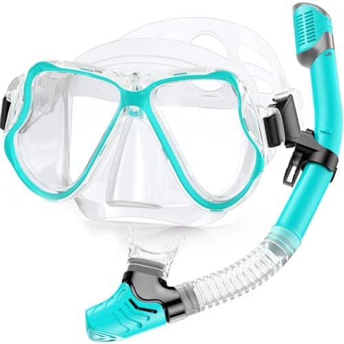 Karvipark Dry Snorkel Set, Anti-Fog Panoramic Snorkel Mask for Adults
