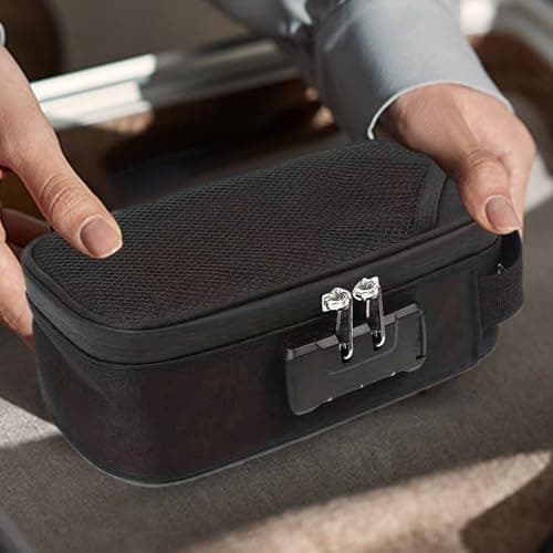 Smell Proof Bag With Combination Lock, Secure Document Lock Bag Cash Pouch Travel Storage Case Lockable Bags For Cash, Cards, Passports, Checks, And Bills — view 4