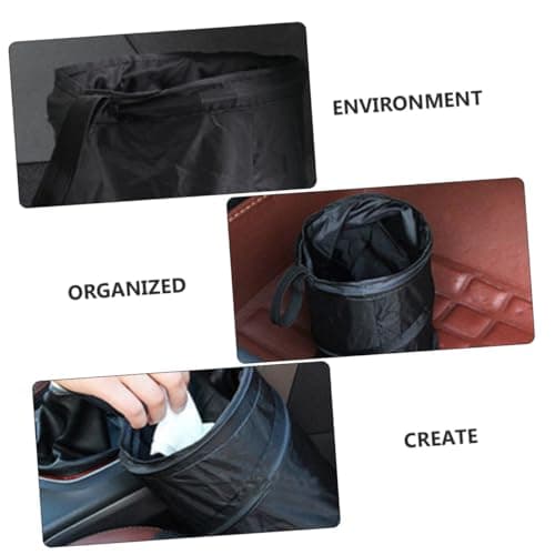 Gogogmee Car Trash Can 2pcs Foldable Polyester Taffeta and Steel Wire — view 2
