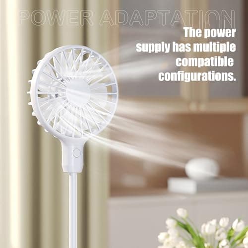 Flexible USB Mini Fan with Control Button, Ultra-Quiet Personal Cooling Device Bendable Neck, Portable Low-Noise Desk for Laptops, Power Banks & Ports, Compact Adjustable Airflow Cooler — view 2