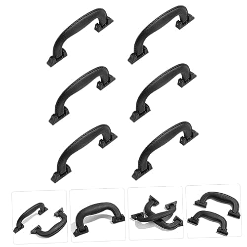 Homoyoyo 6pcs Black Plastic Luggage Handles with Foldable Design and Easy Installation, Suitable for Travel Bags and DIY Suitcase Repairs — view 2