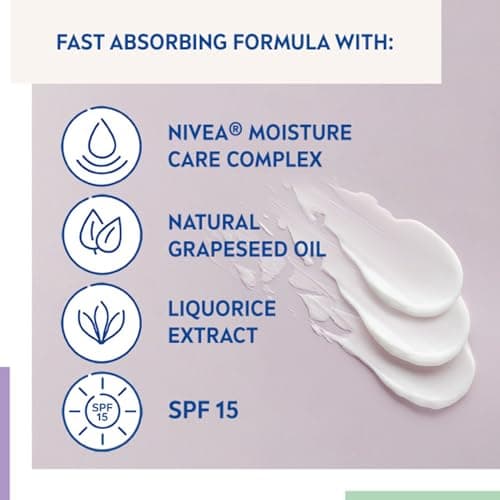 NIVEA Sensitive Day Cream, Face Cream and Moisturiser with SPF 15 for Sensitive Skin, Summer Skin Care Essentials, Sensitive Moisturising Cream, 50 ml (Pack of 1) — view 3