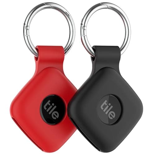 Silicone Carabiner Case for Tile Mate 2024/Ugreen Tracker,2 Pack,Black+Red