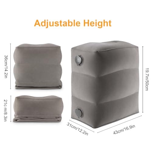 Maliton Airplane Footrest, Inflatable Foot Rest for Kids, Adjustable Height — view 2
