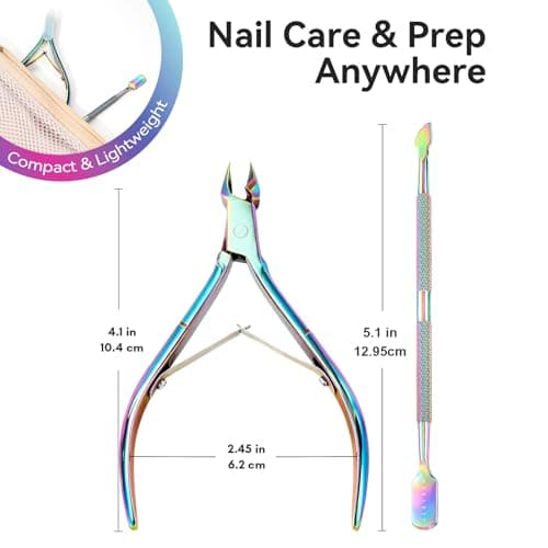 Makartt 2-in-1 Cuticle Remover & Pusher Set Silver 7mm Blade Stainless — view 4