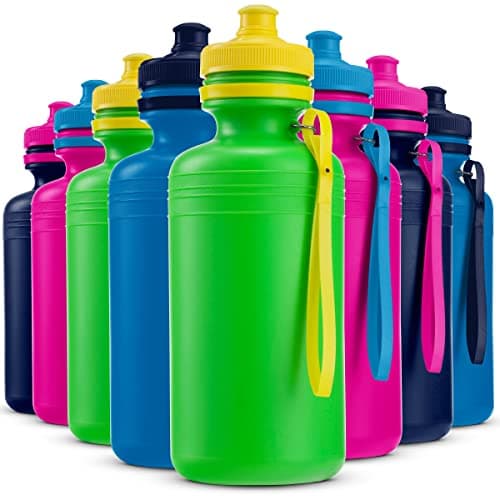 Kids Water Bottles Bulk Pack 12 x 532ml - Plastic School Drinks Bottles