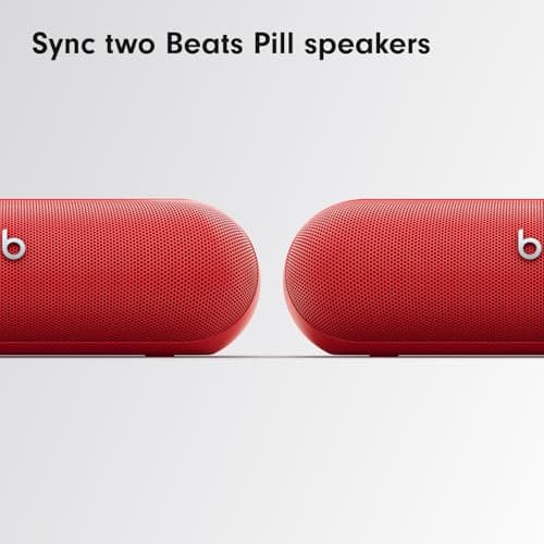 Beats Pill (Latest release)-Portable Bluetooth Speaker, Up to 24H Battery Life, Water Resistant, Bluetooth, Apple & Android Compatible, Seriously loud sound for home, outdoor & travel- Statement Red — view 6