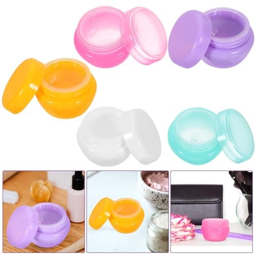 10 Pack 10g Plastic Cream Travel Jars with Lids for Storage — view 4
