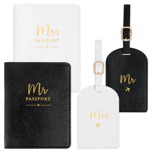 Mr Mrs Passport Holders Luggage Tags, Wedding Gifts Honeymoon Essentials