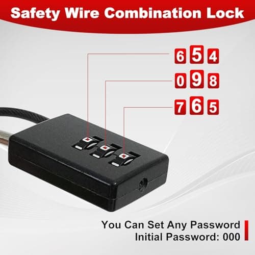 2Pcs 3-Digit Small Combination Padlocks with 50cm Cable 4mm Diameter — view 5