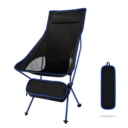 SOPPY Portable High-Back Camp Chair for Beach and Festivals, Cobalt Blue
