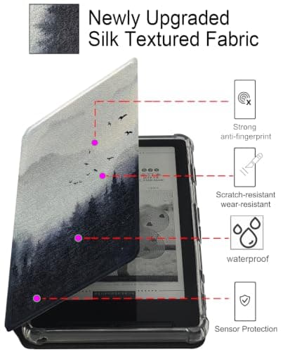 Case for XTEINK X3 3.7" Pocket E-Ink eBook Reader Cover (Misty Forest) — view 2
