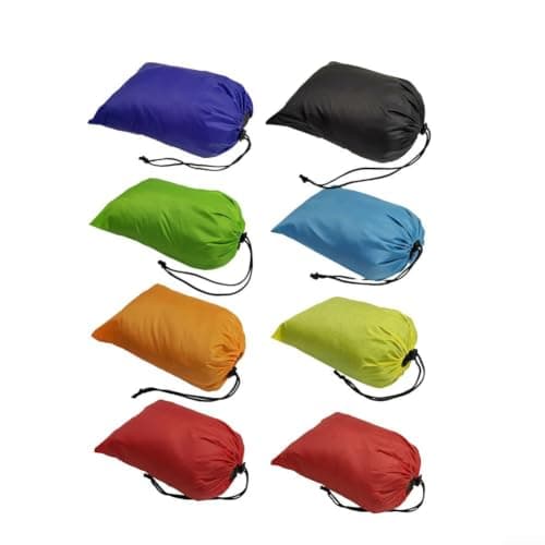Dolvitrny Ultralight Drawstring Bag, 210T Ripstop Waterproof Storage Sack For Shoes, Clothes, Gym, Travel, Camping, Beach, Swimming, Outdoor Sports Gear Organiser(Orange) — view 3