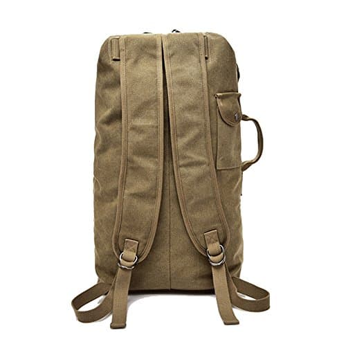 DETECH Large Capacity Travel Climbing Bag Tactical Military Duffel Bag Top Load Double Strap Canvas Backpack — view 5