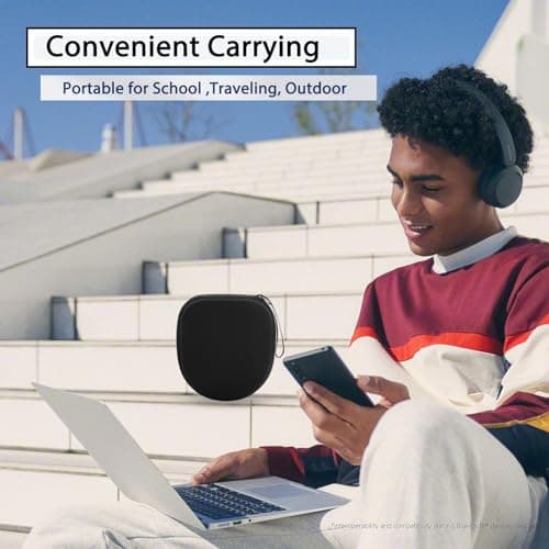 Case Compatible with Sony WH-CH520N WH-CH720N, and JBL 510BT 520 BT 720BT 770 NC 760 NC 670 NC Wireless Noise Cancelling Headphones, Portable Travel Headphone Storage Cover Bag (Black) — view 6