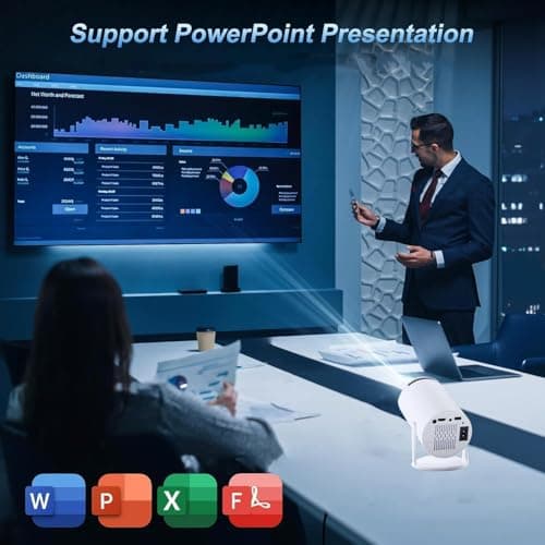 Projector 4K with WiFi and Bluetooth, Mini Smart Auto Keyston Portable with Android 11,projector for Home Movie、Living room, bedroom, outdoor — view 6