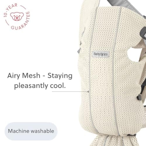 BabyBjörn Baby Carrier Mini, 3D Mesh, Cream, Infant Carrier for Newborns (0-12 Months), Soft, Ergonomic and Easy to Use — view 6